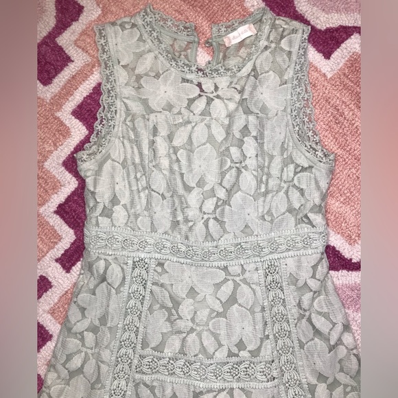Sage green Mini Altar’d State Lace Dress Size Large - Picture 3 of 12